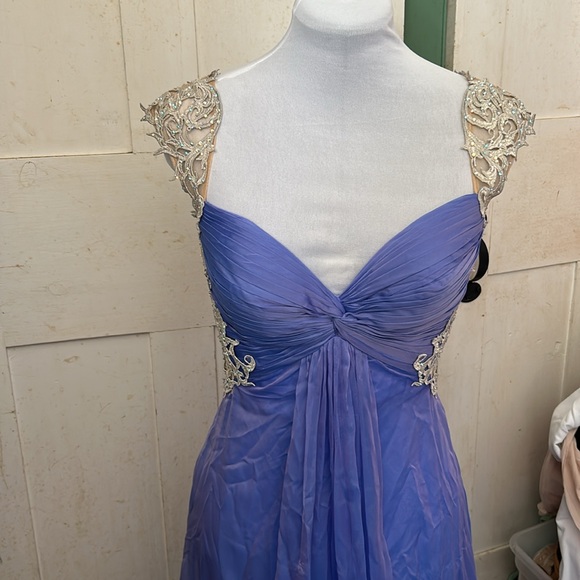 NWT LaFemme Gown Rhinestone Prom Bridesmaid Pageant Maxi Formal New Years Party - Picture 2 of 11